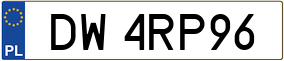 Trailer License Plate